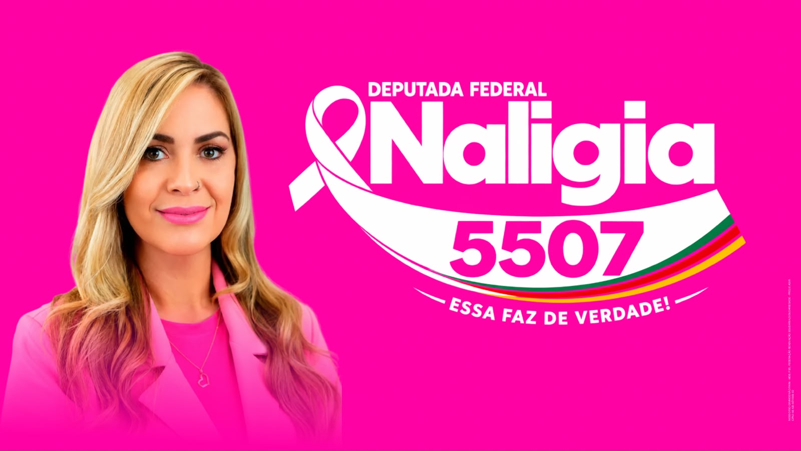 Naligia, candidata a deputada federal, número 5507